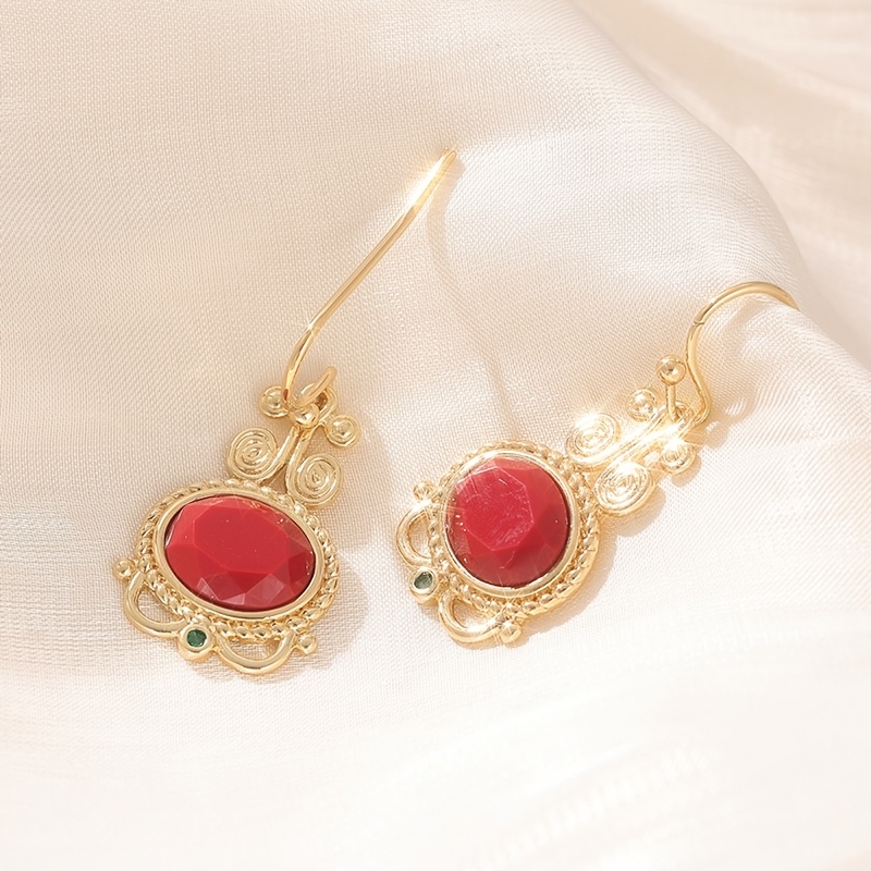 Women's Handmade Minimalist Golden Pendant Earrings